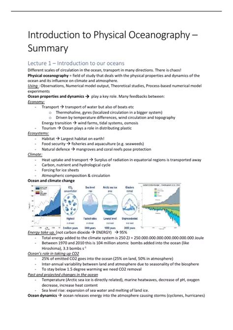 Summary Introduction to Physical Oceanography - Introduction to ...