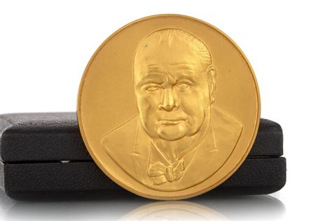 Lot 110 - TWENTY TWO CARAT GOLD SIR WINSTON CHURCHILL