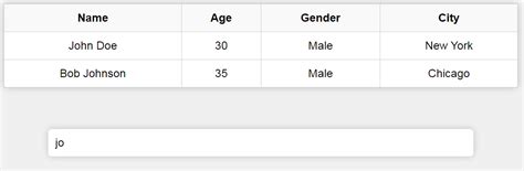 Image result for Search in Table JavaScript