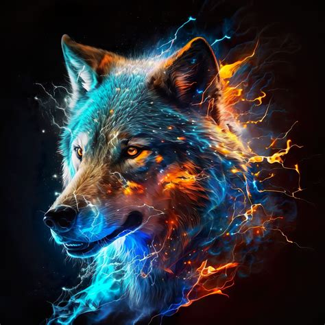 Abstract Wolf Art at Eileen Perry blog