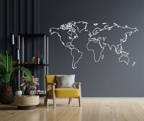 World Map Wall Decal Sticker 的图像结果