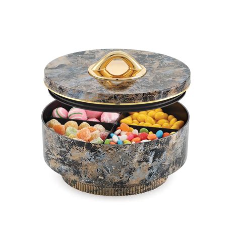 Buy LUCIDO Berry 4 Compartment Airtight Revolving Dry Fruit Box ...