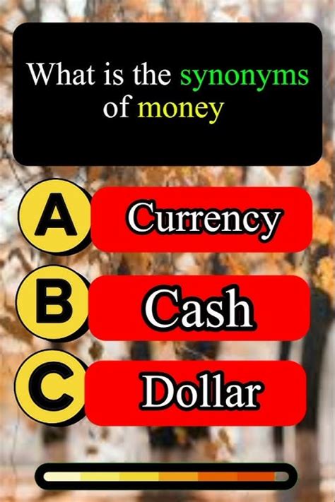 What is the synonyms of money | grammar knowledge quiz | knowledge ...