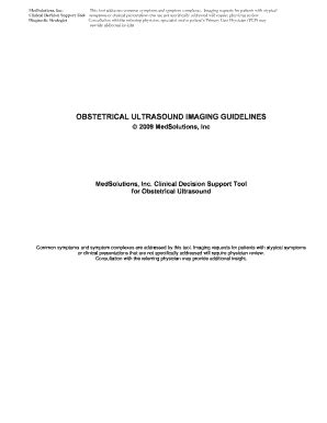 Fillable Online ncdhhs N.C. DMA: OB Ultrasound Imaging Guidelines 2009 ...