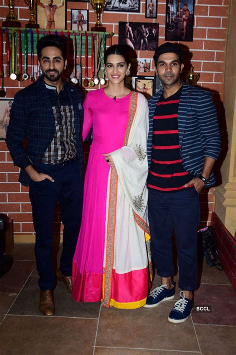Ayushmann Khurrana poses for the camera during the promotion of film ...