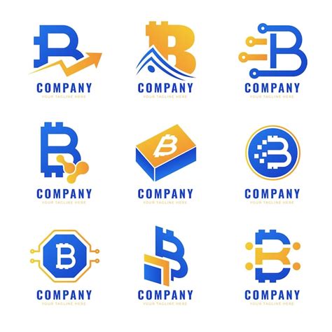 Gradient bitcoin logos pack | Free Vector