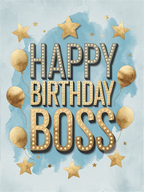 Free Download Happy Birthday Boss Card