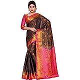 MIMOSA Women's Kanchipuram Art Silk Saree With Unstitched Blouse Piece ...