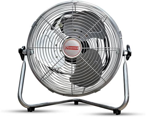 Khaleegia - Heavy Duty Metal floor Fan, 12" High Velocity 80 watts,Gym ...