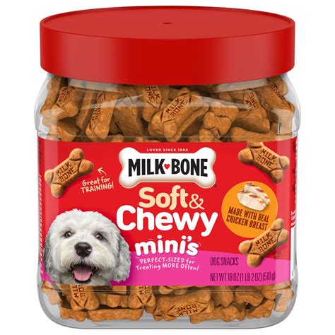 Milk-Bone Soft & Chewy Mini's Dog Treats Made with Real Chicken, 18 oz ...