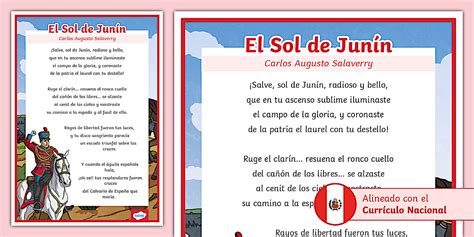 Poema de la Batalla de Junín | Recursos Educativos Twinkl
