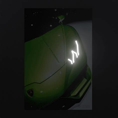 Lamborghini Green - Neon LED Car Poster (Matte Finish) – Poster Garage