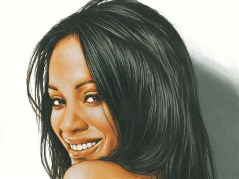 Download wallpaper look, girl, face, smile, hair, lips, painting ...