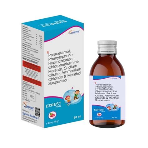 EZRESTFORTE - Each 5 ml Suspension Contains :-Paracetamol .250 mg CPM ...