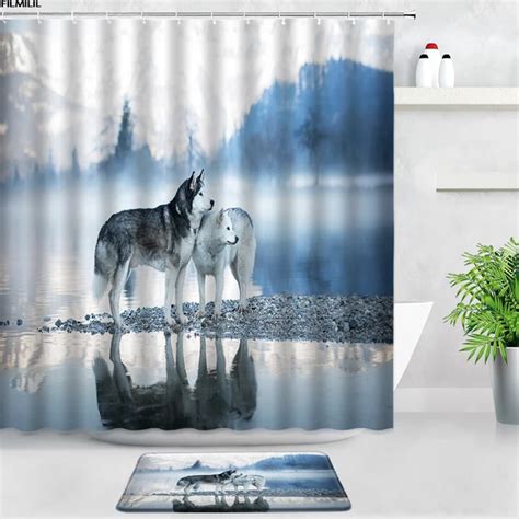 Brown Mother Bear Cubs Finnish Forest Waterproof Polyester Shower ...