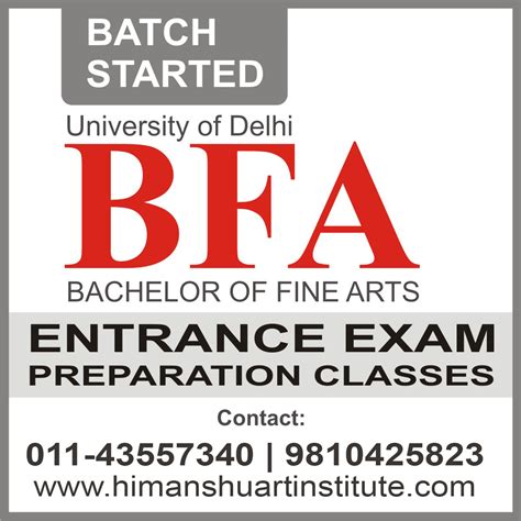 BFA Coaching Classes, BFA Entrance Exam Classes for Collegs of Art ...