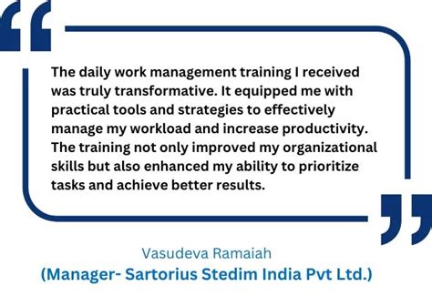 Daily Work Management Training