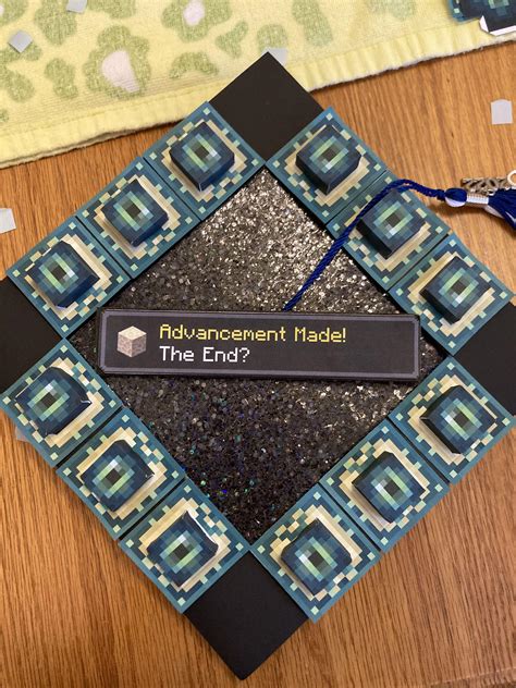 I know this has been done before but... I made an end portal grad cap ...
