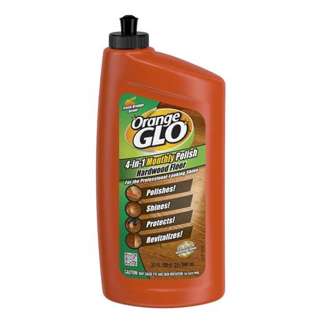 ORANGE GLO Hardwood Floor 4-in-1 Monthly Polish, 24 fl. oz. - Wooden ...