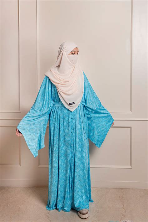 Sky Blue Minahil Cardigan Abaya – noorayn.com