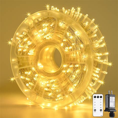 JMEXSUSS 400 LED Christmas Lights Outdoor Waterproof, 132ft Warm White ...