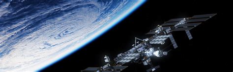 Download wallpaper planet, satellite, space station, section space in ...