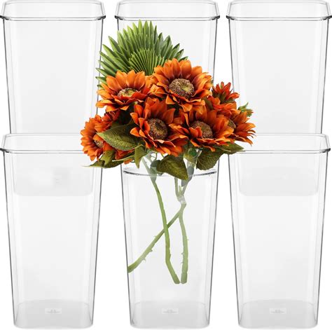 Amazon.com: Uiifan 12 Pcs Cylinder Flower Vases Bulk for Wedding ...