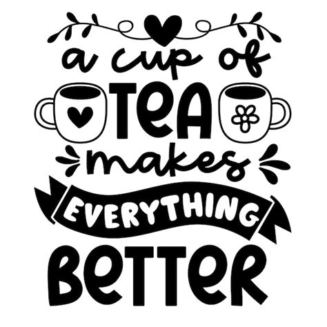 Tea hand drawn typography poster conceptual handwritten phrase home and ...