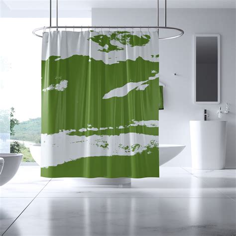 Olive Green Shower Curtain Modern | Inspirational, Elegant and Trendy ...