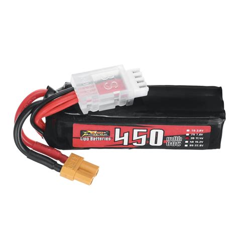 Zop power 11.4v 450mah 80c 3s lipo battery with xt30 plug for pavo20 ...