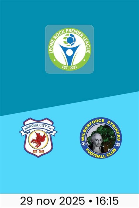 Abacha City FC v Wilberforce Strikers FC | Leone Rock Premier League ...