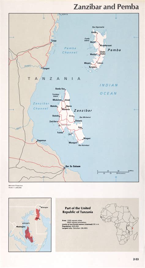 Africa Map Zanzibar