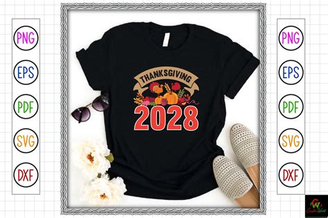 Thanksgiving 2028 Typography Design Graphic by GraphicWorld · Creative ...