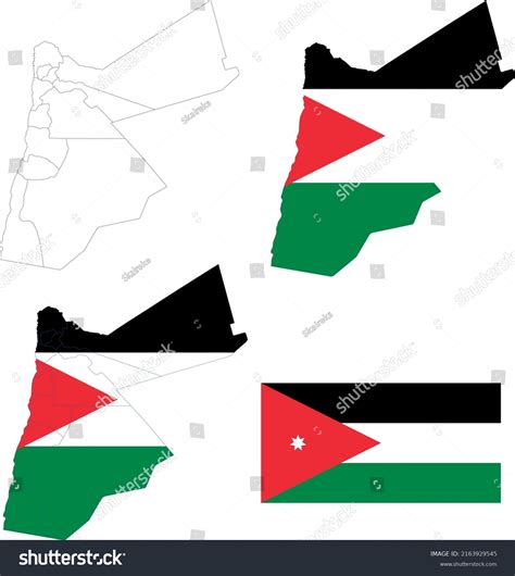 Set Territories Country Flag Jordan Stock Vector (Royalty Free) 2163929545 | Shutterstock