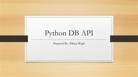 Image result for Python Database API