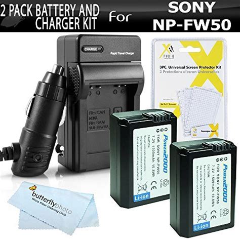 Buy 2 Pack Battery And Charger Kit For Sony a7 a7R NEX-6 A55 A33 SLT ...