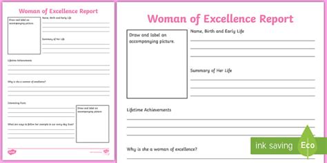 International Women's Day Report Worksheet