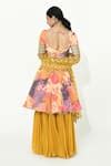 Buy Multi Color Net, Crepe, Georgette Dazzle Do Tiered Pleated Lehenga ...