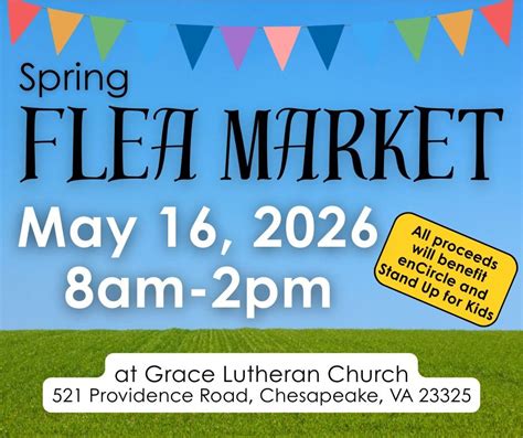 Spring Flea Market at Grace Lutheran Church (Chesapeake), Grace ...