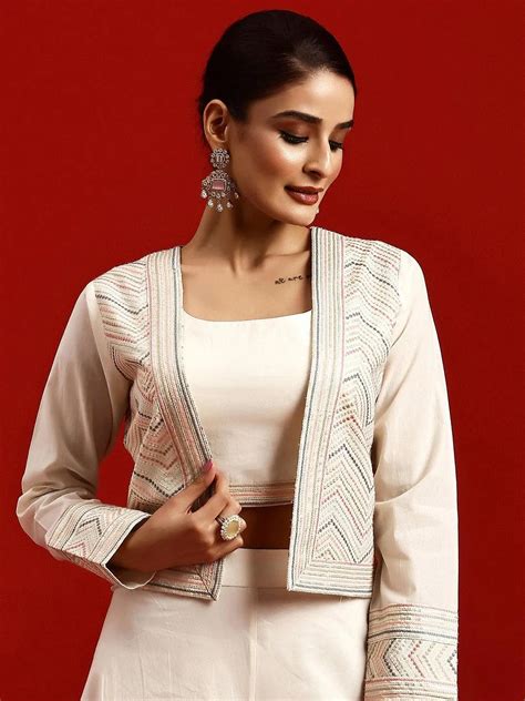 Buy Libas Art Off White Solid Cotton 3 Piece Co-Ords Online at Rs.2774 ...