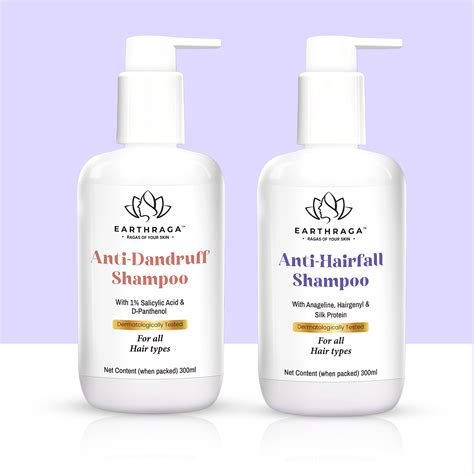 Anti Dandruff and Anti Hairfall Shampoo Combo | Earthraga