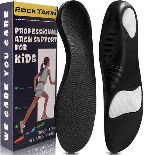 Amazon.com: ROCKTAKIN Kids Arch Support Shoe Insoles, Plantar Fasciitis ...