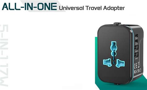 rts 5 in 1 Universal Charger Adapter PD20W, with 2 Type C 2 USB Port ...