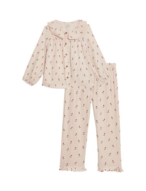 Buy Pure Cotton Ditsy Floral Pyjamas (1-8 Yrs) at Marks & Spencer