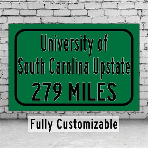 University of South Carolina Upstate / Custom College Highway Distance ...