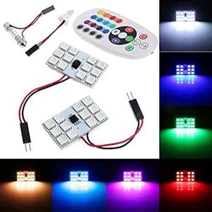 Vetra RGB 12 LED Roof Light with IR Remote Car Fancy Lights For Cars ...