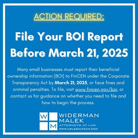 BOI reports due by March 21, 2025. Don't risk fines. Learn more here ...