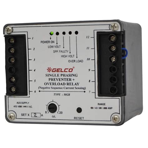 MGR Single Phasing Preventer + Overload Relay – Gelco Electronics Pvt. Ltd.