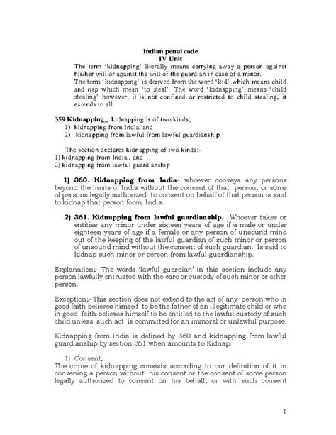 IPC unit - 4 - Ipc notes unit 4 - Indian penal code IV Unit The term ...