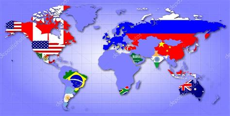 20 国集团地图 — 图库照片©eteimaging＃12537444